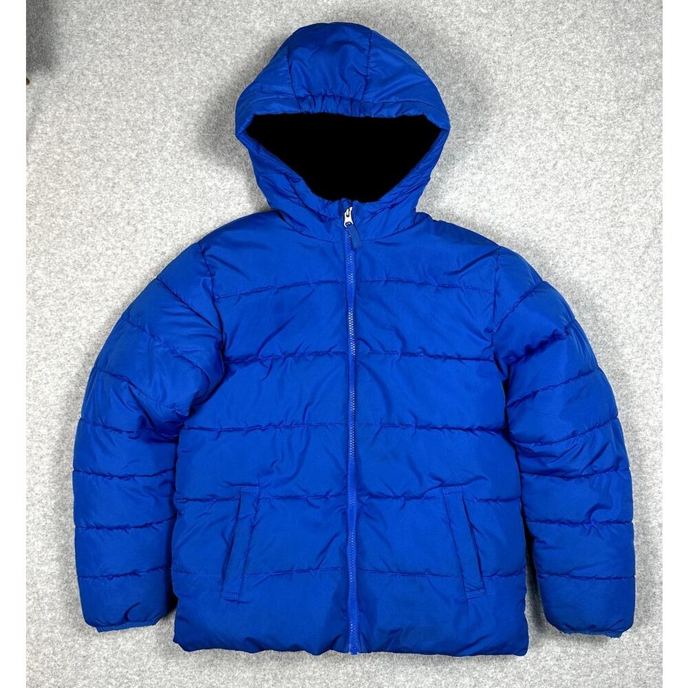 Swiss Tech Boys Hooded Puffer Jacket Blue L (10-12)  GUC